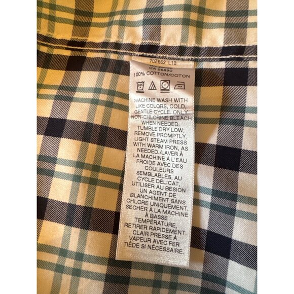 Pendleton Bridgeport Style Button-Up Shirt Large Blue Green Plaid Long Sleeve - Picture 4 of 7